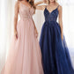 A-Line Layered Tulle Dress by Cinderella Divine - CD0154- Special Occasion/Curves