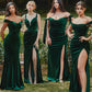 Velvet V-Neckline Corset Slit Dress - Women Evening Formal Gown By Ladivine CD235 - Special Occasion