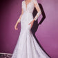 Long Sleeves Layered Lace Mermaid Bridal Gown by Cinderella Divine CD951W