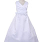 Pleated Satin Flower Girl Dress by Cinderella Couture USA AS1186
