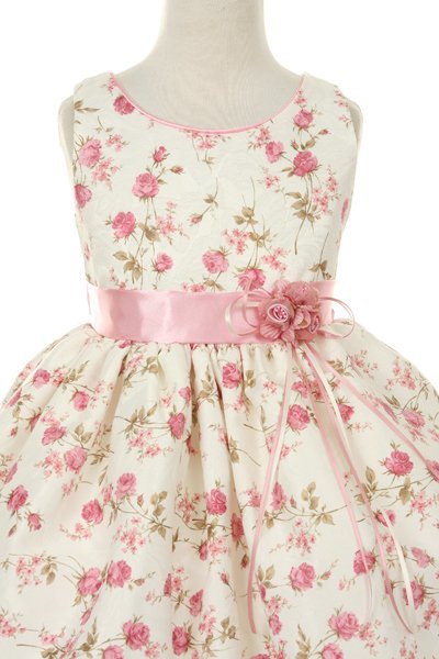 Flower Printed Party Dress by Cinderella Couture USA ASME736P