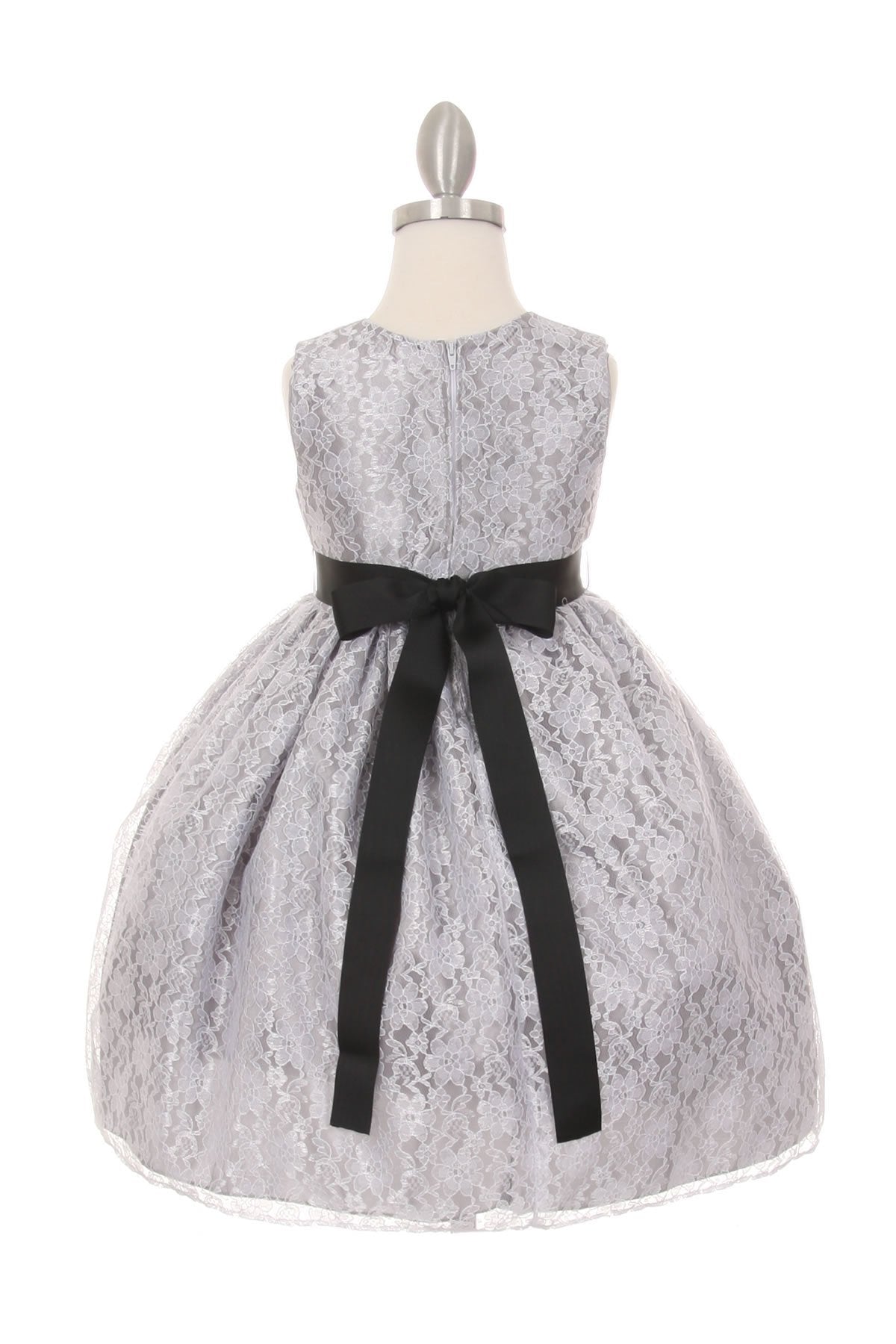 Rinestone Lace Taffeta Girl Party Dress by Cinderella Couture USA AS1132