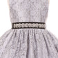 Rinestone Lace Taffeta Girl Party Dress by Cinderella Couture USA AS1132