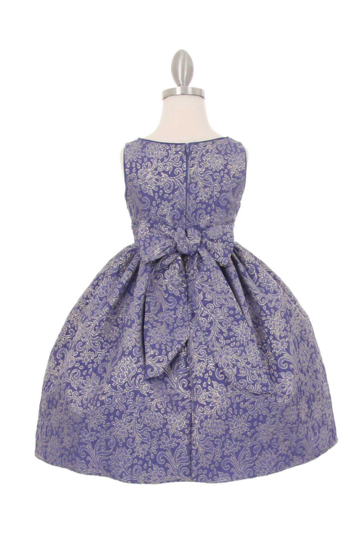 Metallic Jacquard Girl Party Dress by Cinderella Couture USA ME555