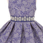 Metallic Jacquard Girl Party Dress by Cinderella Couture USA ME555