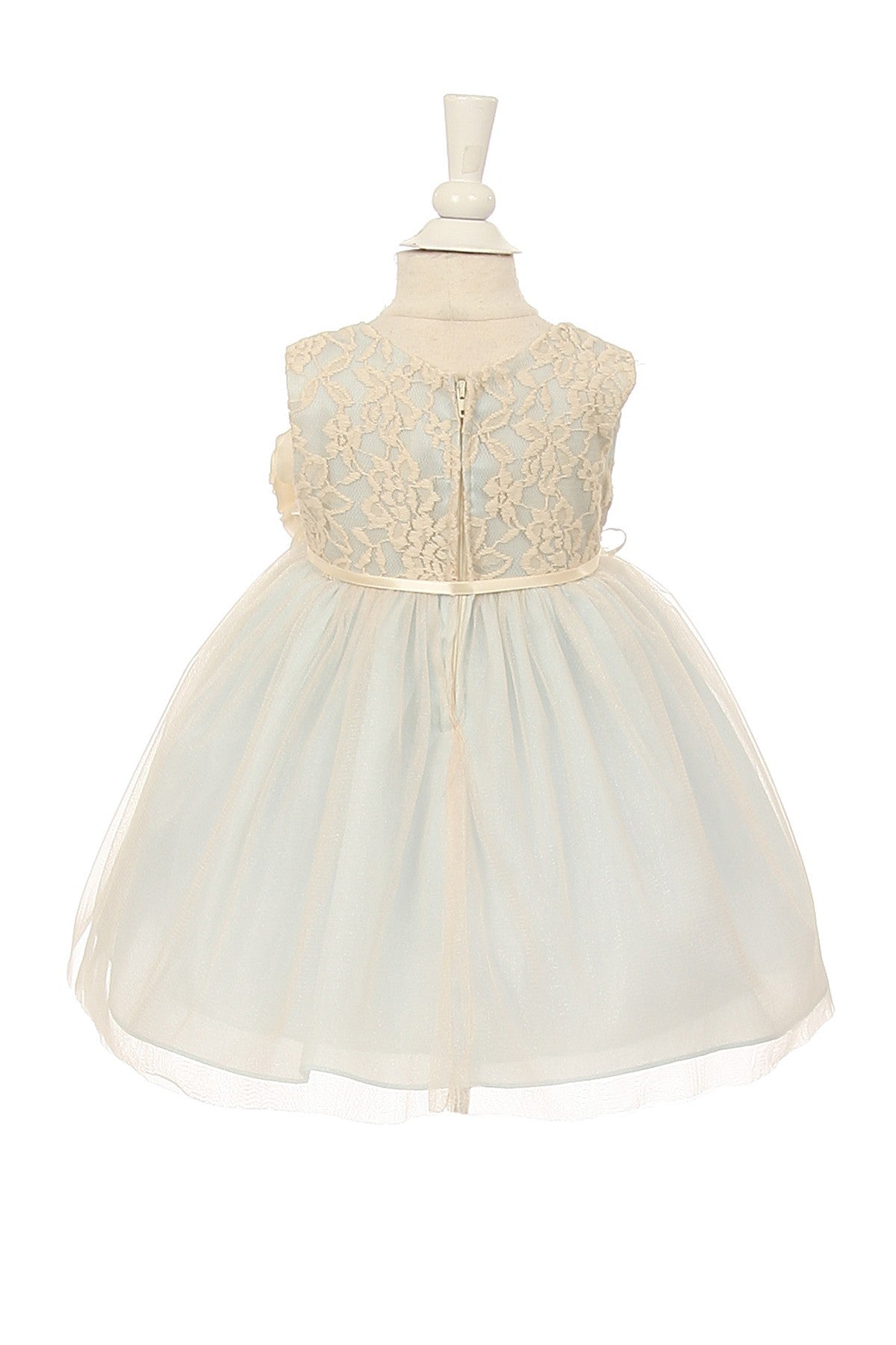 Lace Poly Lining Girl Baby Dress by Cinderella Couture USA AS1142B