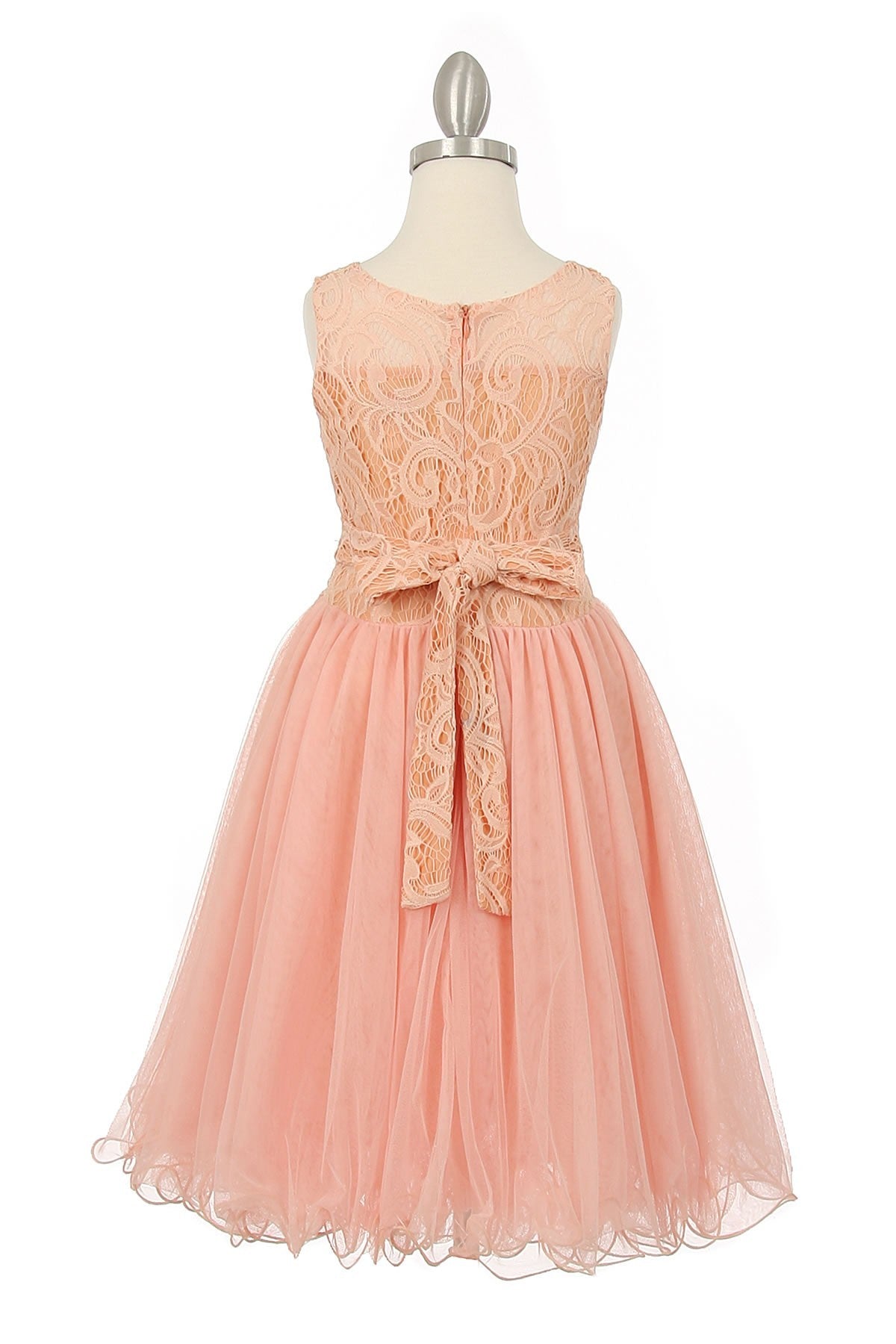 Rhinestone Lace Tulle Girl Party Dress by Cinderella Couture USA AS5010