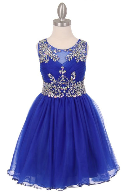 Pleated Tulle Girl Party Dress by Cinderella Couture USA 65007