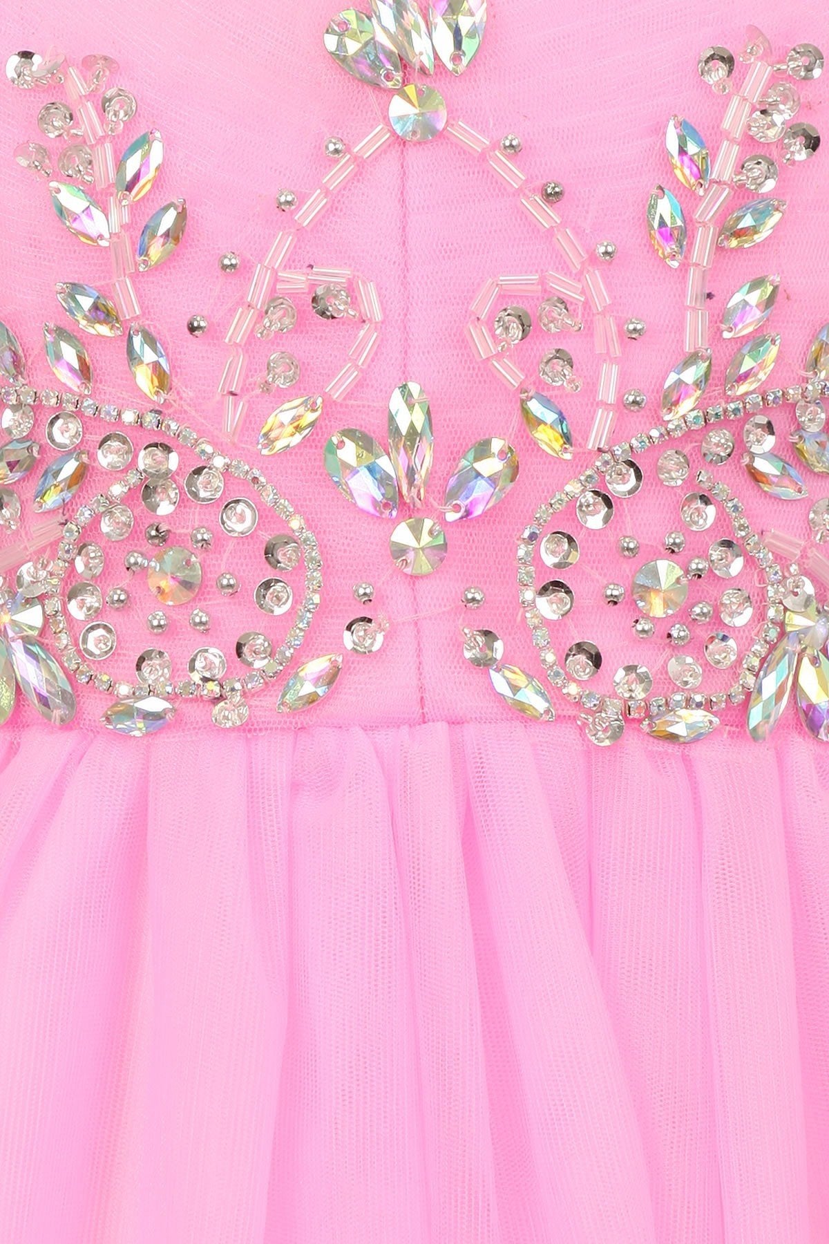 Pleated Tulle Girl Party Dress by Cinderella Couture USA 65007