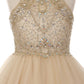 Halter Rhinestone Tulle Party Dress by Cinderella Couture USA AS5022