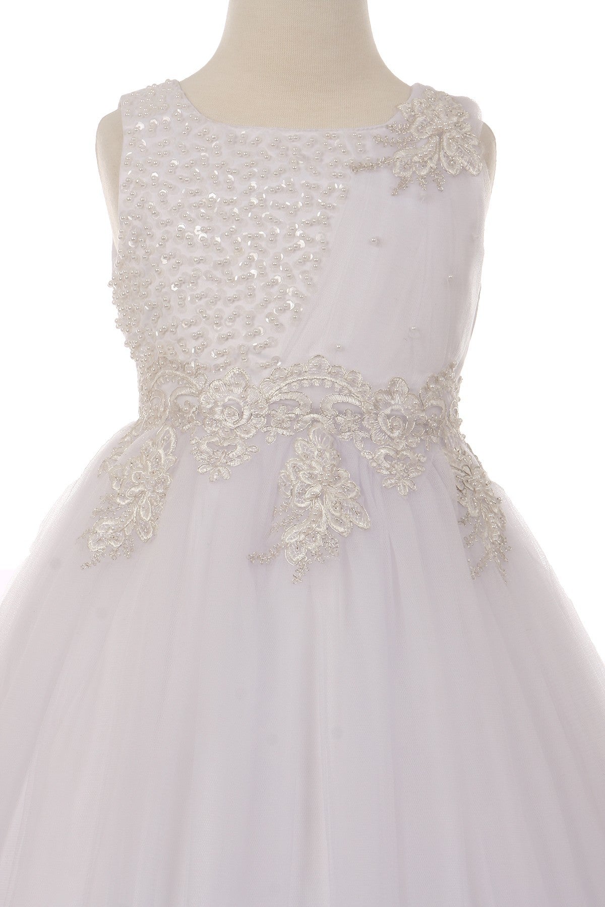 Pearl Sequin Tulle Party Dress by Cinderella Couture USA AS5009