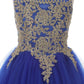 Gold Lace Rhinestone Tulle Girl Party Dress by Cinderella Couture USA AS5017