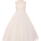 Floral Bodice Lace Tulle Flower Girl Dress by Cinderella Couture USA AS5035