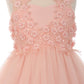 Floral Bodice Lace Tulle Flower Girl Dress by Cinderella Couture USA AS5035