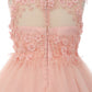 Floral Bodice Lace Tulle Flower Girl Dress by Cinderella Couture USA AS5035