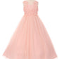 Floral Bodice Lace Tulle Flower Girl Dress by Cinderella Couture USA AS5035