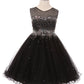 Beaded Rhinestones Tulle Girl Party Dress by Cinderella Couture USA AS5029
