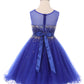 Beaded Rhinestones Tulle Girl Party Dress by Cinderella Couture USA AS5029