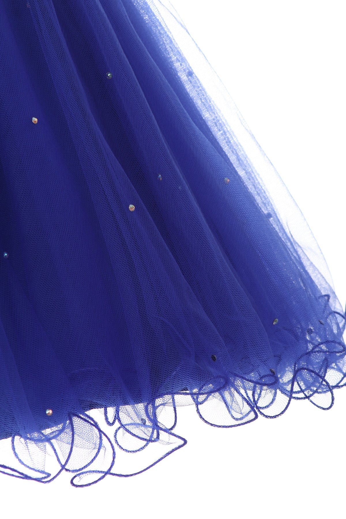 Beaded Rhinestones Tulle Girl Party Dress by Cinderella Couture USA AS5029