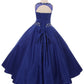 Beaded Bodice and Waist & Pleated Skirt Satin Girl Mini Quince by Cinderella Couture USA AS5047