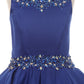 Beaded Bodice and Waist & Pleated Skirt Satin Girl Mini Quince by Cinderella Couture USA AS5047