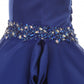 Beaded Bodice and Waist & Pleated Skirt Satin Girl Mini Quince by Cinderella Couture USA AS5047