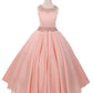 Beaded Bodice and Waist & Pleated Skirt Satin Girl Mini Quince by Cinderella Couture USA AS5047