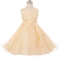 Pearl Beaded Floral Glitter Tulle Party Dress by Cinderella Couture USA AS9022