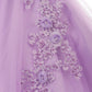 Pearl Beaded Floral Glitter Tulle Party Dress by Cinderella Couture USA AS9022