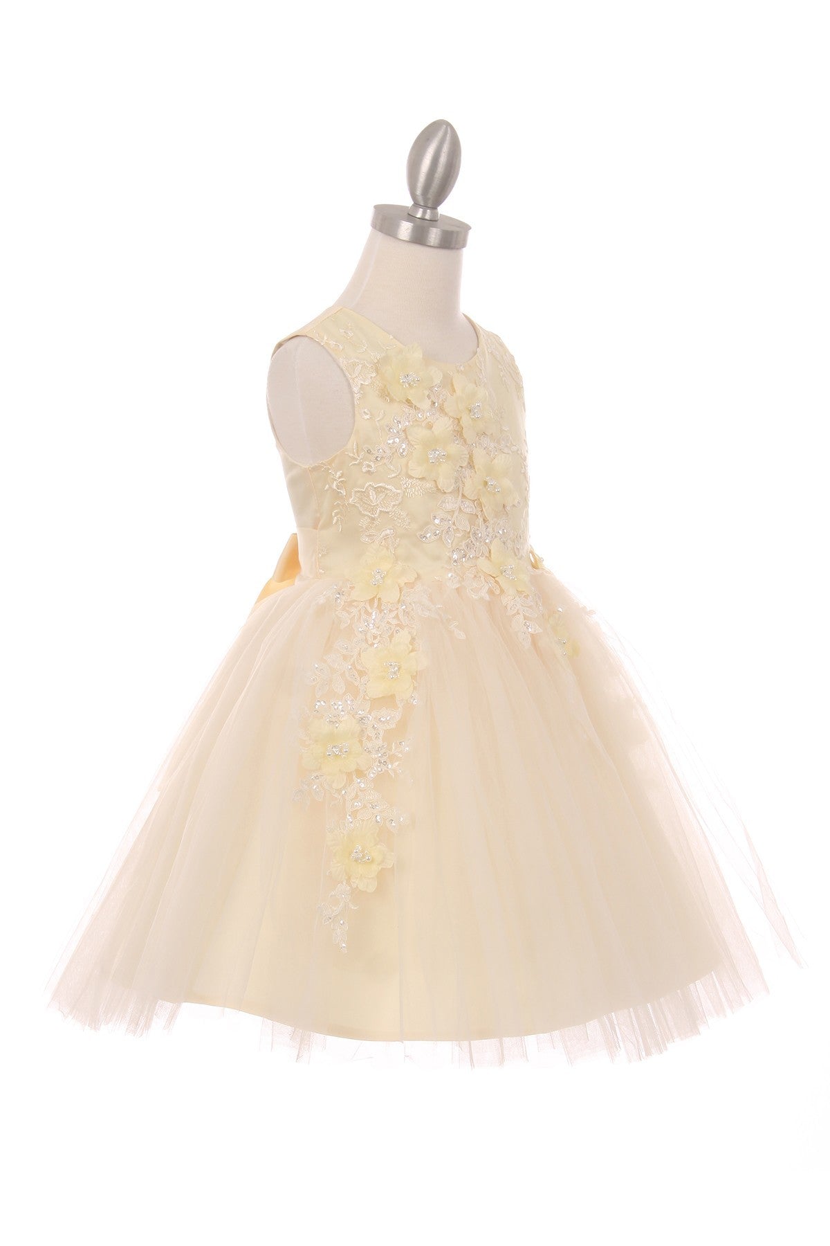 Floral Tulle Girl Party Dress by Cinderella Couture USA AS9040
