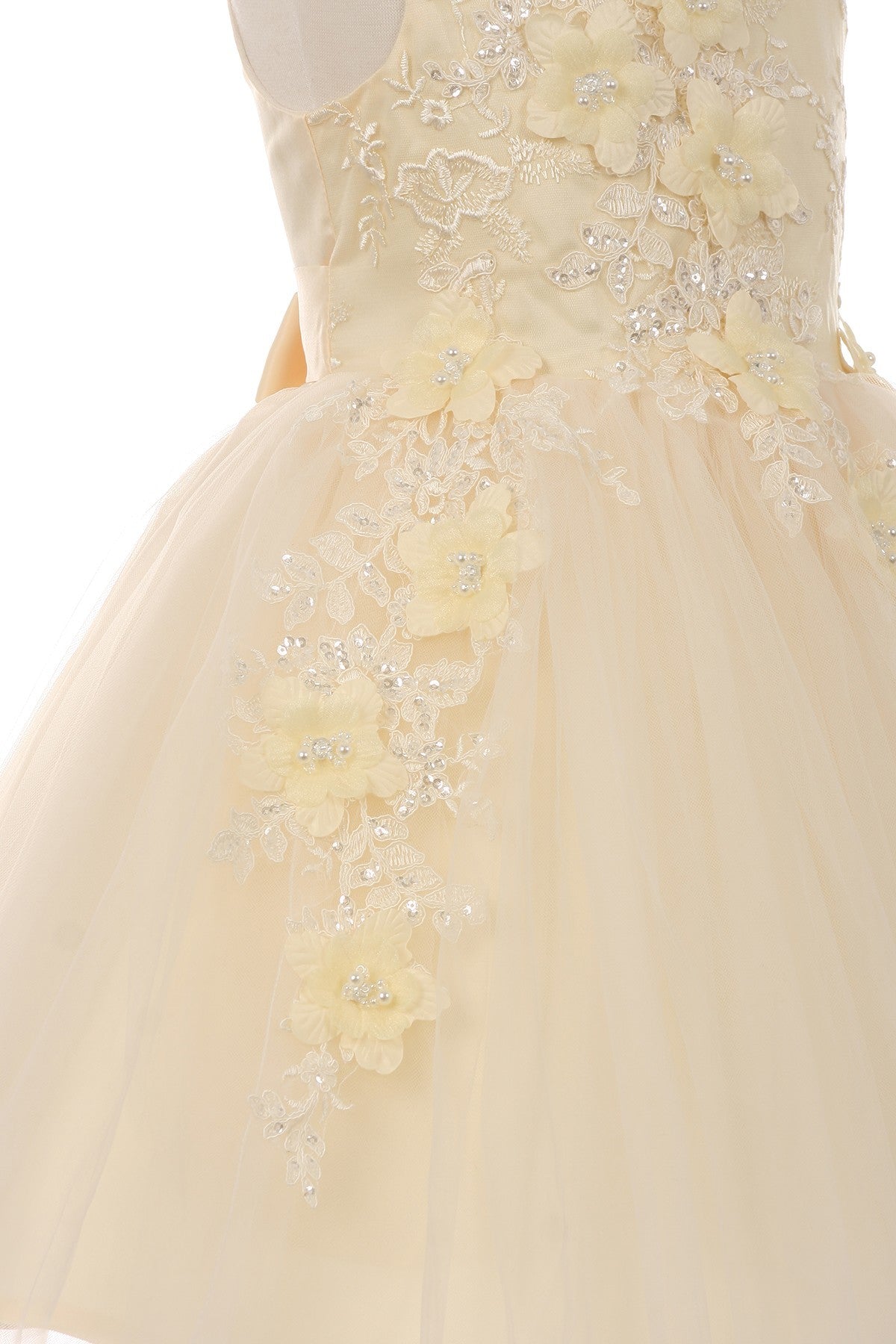 Floral Tulle Girl Party Dress by Cinderella Couture USA AS9040