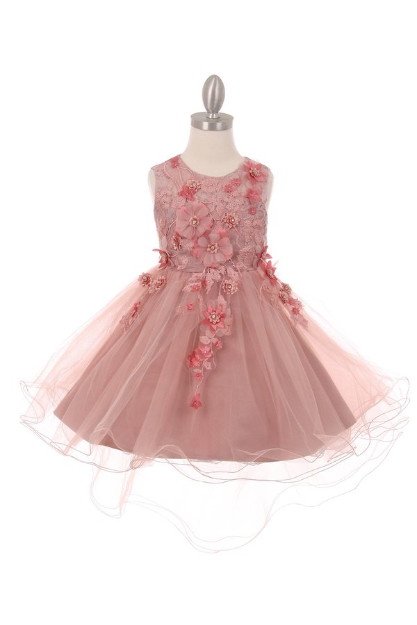 Floral Tulle Girl Party Dress by Cinderella Couture USA 9038