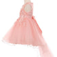 Floral Tulle Girl Party Dress by Cinderella Couture USA 9038