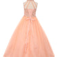 Halter Rhinestone Tulle Girl Mini Quince by Cinderella Couture USA AS5051