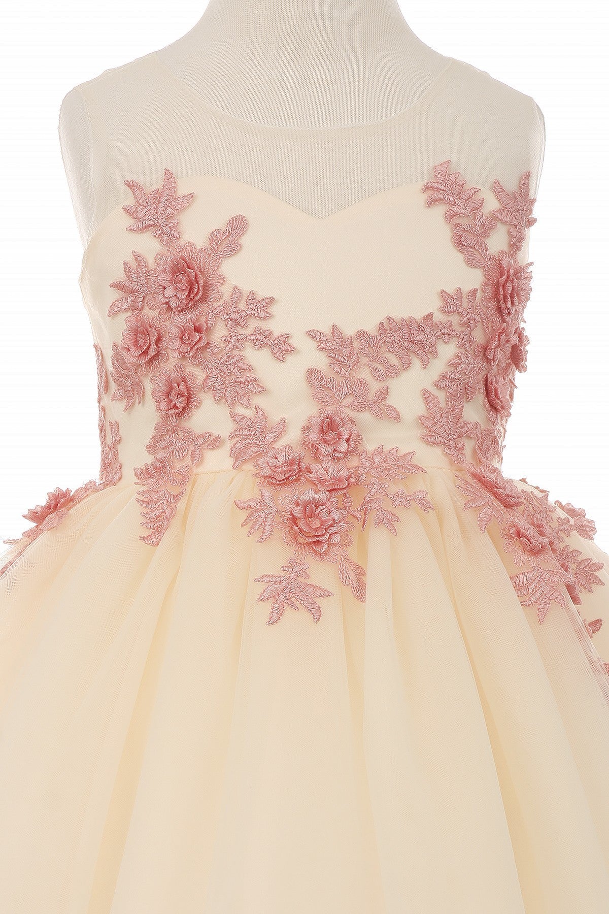 Floral Tulle Girl Party Dress by Cinderella Couture USA AS9035