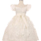 Puff Sleeve Lace Satin Girl Flower Girl Dress by Cinderella Couture USA AS2904
