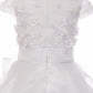Cap Sleeve Satin Floral Organza Flower Girl Dress by Cinderella Couture USA AS2903
