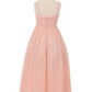 Chiffon Pleated Girl Party Dress by Cinderella Couture USA 5024