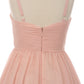 Chiffon Pleated Girl Party Dress by Cinderella Couture USA 5024