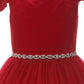 Velvet Tulle Girl Party Dress by Cinderella Couture USA 5057