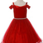 Velvet Tulle Girl Party Dress by Cinderella Couture USA 5057