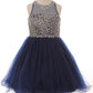 Stone Tulle Girl Party Dress by Cinderella Couture USA 8501