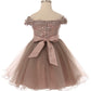 Off the Shoulder Floral Lace Tulle Girl Party Dress by Cinderella Couture USA AS9085