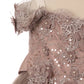 Off the Shoulder Floral Lace Tulle Girl Party Dress by Cinderella Couture USA AS9085