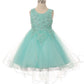 Pearls Rhinestones Tulle Girl Party Dress by Cinderella Couture USA AS9086