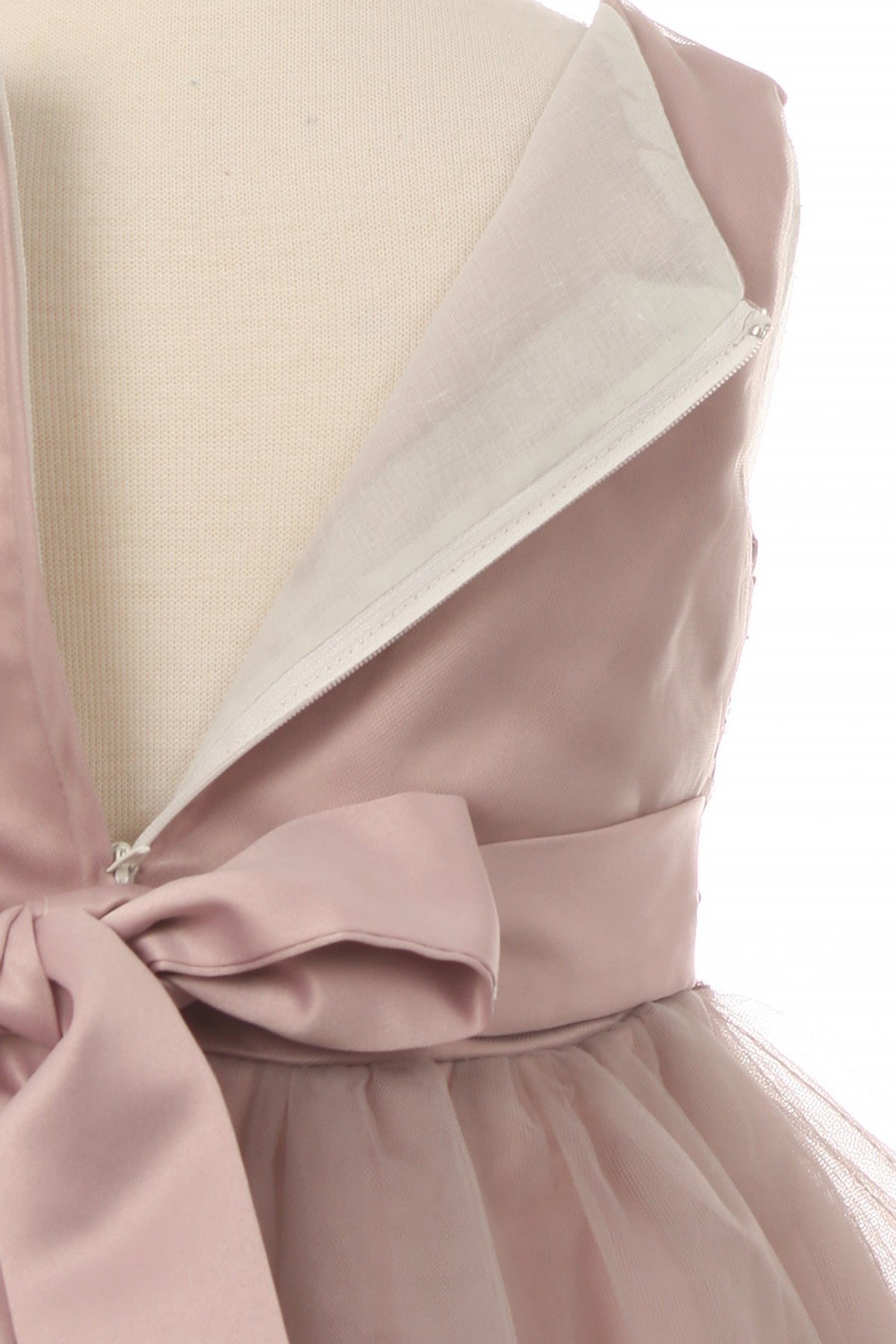 Pearls Rhinestones Tulle Girl Party Dress by Cinderella Couture USA AS9086