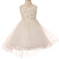 Pearls Rhinestones Tulle Girl Party Dress by Cinderella Couture USA AS9086