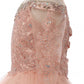 Long Sleeve Tulle Satin Girl Mini Quince by Cinderella Couture USA AS8002