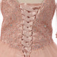 Long Sleeve Tulle Satin Girl Mini Quince by Cinderella Couture USA AS8002