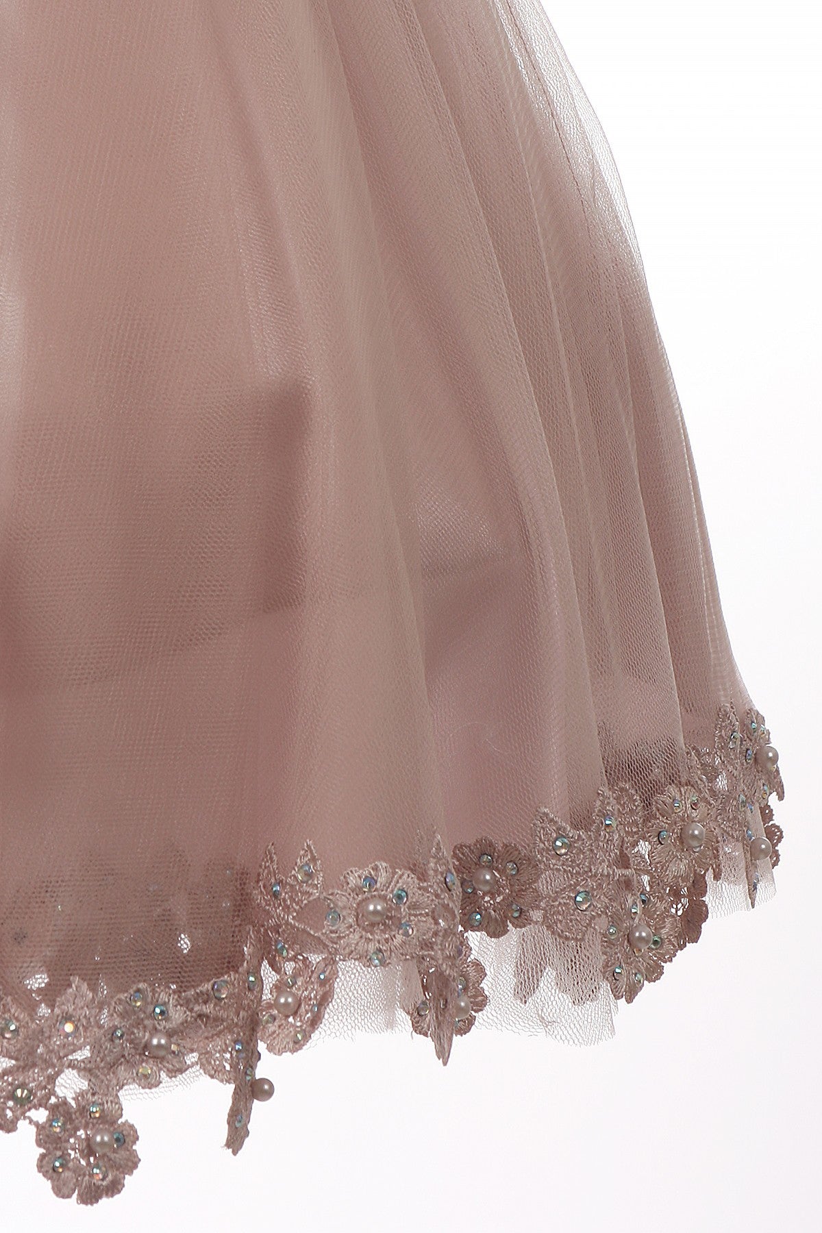 Halter Perl Beaded Mesh Satin Girl Party Dress by Cinderella Couture USA 8500